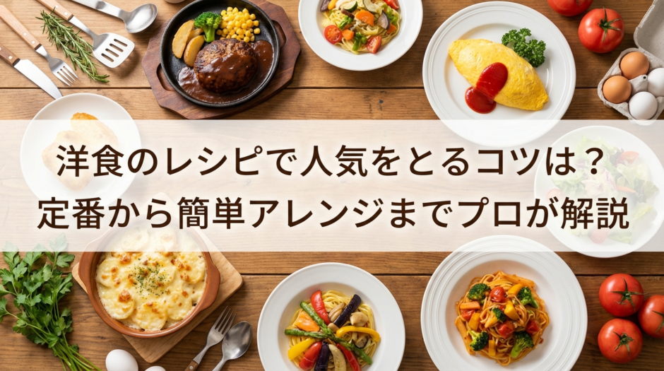 洋食のレシピで人気をとるコツは？定番から簡単アレンジまでプロが解説