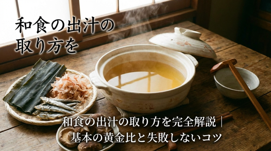 和食の出汁の取り方を完全解説｜基本の黄金比と失敗しないコツ