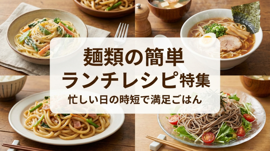 麺類の簡単ランチレシピ特集｜忙しい日の時短で満足ごはん