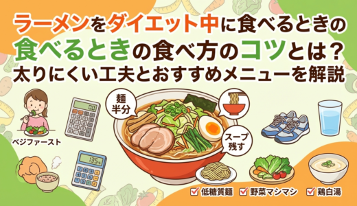 ラーメンをダイエット中に食べるときの食べ方のコツとは？太りにくい工夫とおすすめメニューを解説