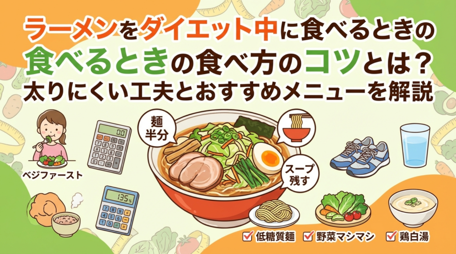 ラーメンをダイエット中に食べるときの食べ方のコツとは？太りにくい工夫とおすすめメニューを解説