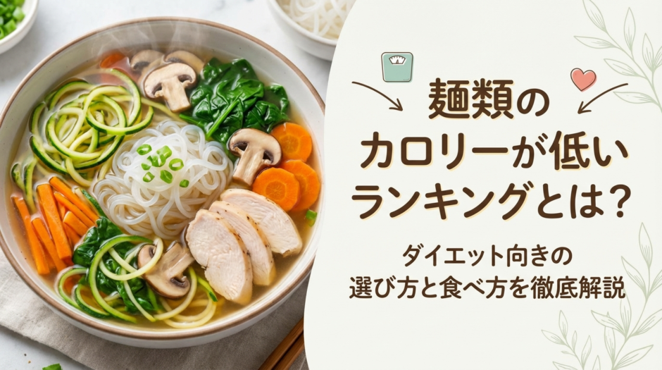 麺類のカロリーが低いランキングとは？ダイエット向きの選び方と食べ方を徹底解説