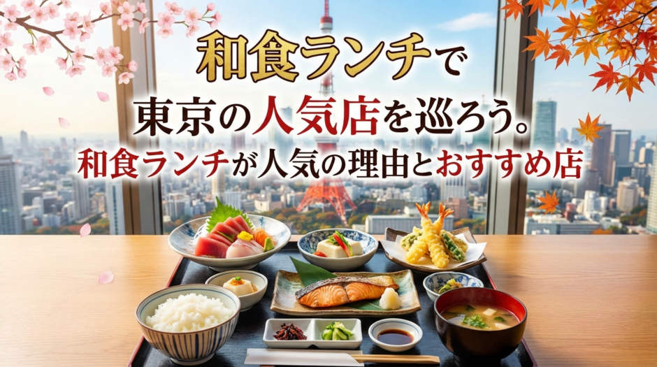 和食ランチで東京の人気店を巡ろう。和食ランチが人気の理由とおすすめ店