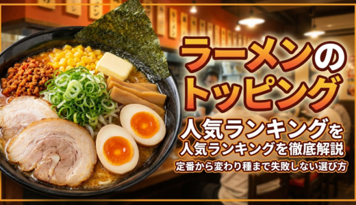 ラーメンのトッピングの人気ランキングを徹底解説｜定番から変わり種まで失敗しない選び方