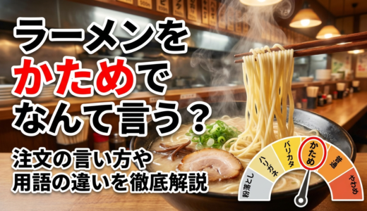 ラーメンをかためでなんて言う？注文の言い方や用語の違いを徹底解説