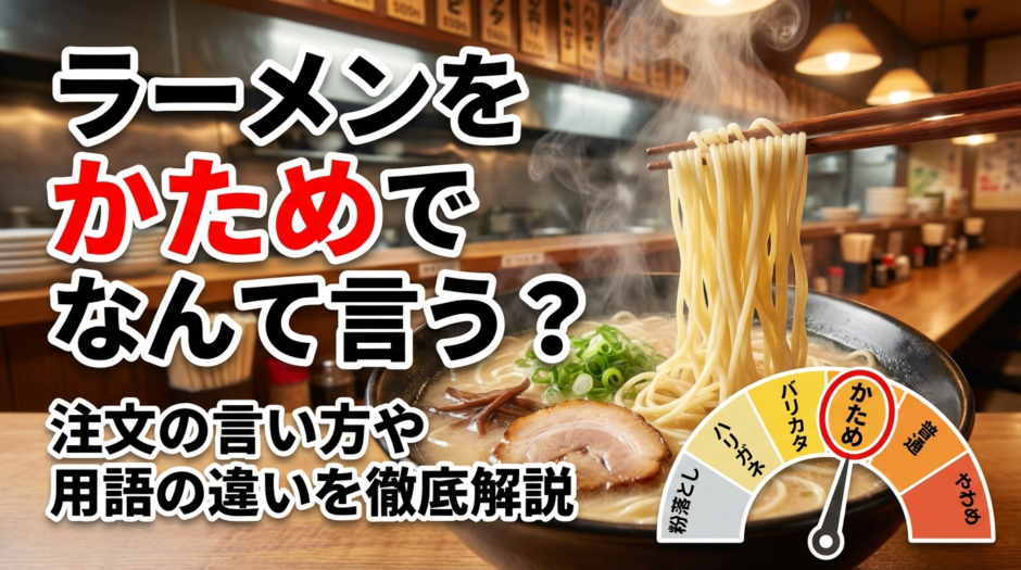 ラーメンをかためでなんて言う？注文の言い方や用語の違いを徹底解説