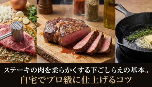 ステーキの肉を柔らかくする下ごしらえの基本。自宅でプロ級に仕上げるコツ