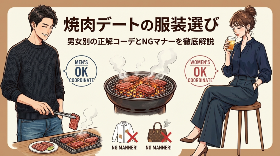 焼肉デートの服装選び｜男女別の正解コーデとNGマナーを徹底解説