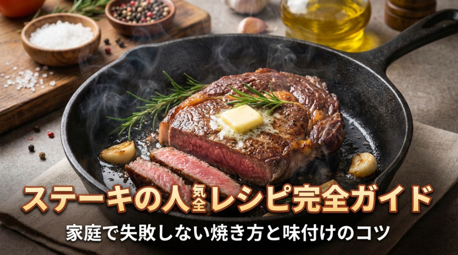 ステーキの人気レシピ完全ガイド｜家庭で失敗しない焼き方と味付けのコツ