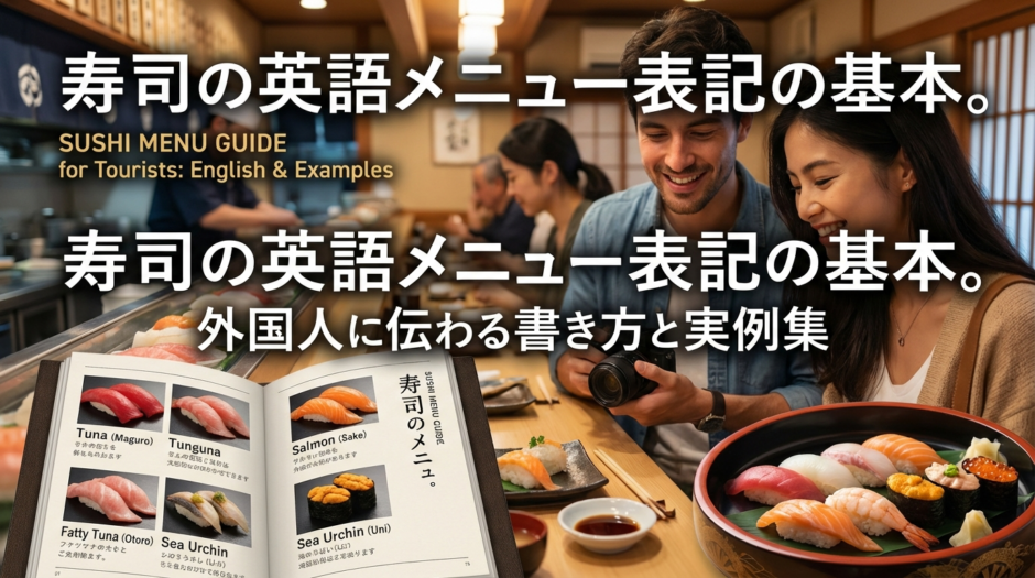 寿司の英語メニュー表記の基本。外国人に伝わる書き方と実例集