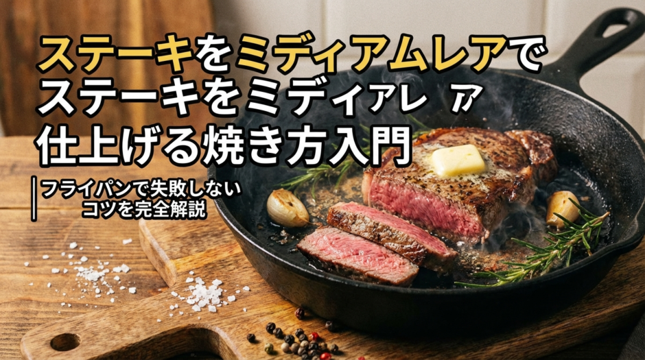 ステーキをミディアムレアで仕上げる焼き方入門｜フライパンで失敗しないコツを完全解説