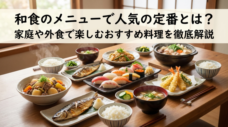 和食のメニューで人気の定番とは？家庭や外食で楽しむおすすめ料理を徹底解説