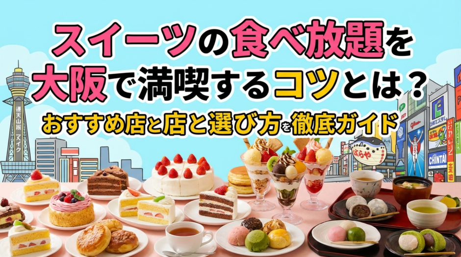 スイーツの食べ放題を大阪で満喫するコツとは？おすすめ店と選び方を徹底ガイド