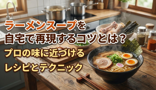 ラーメンスープを自宅で再現するコツとは？プロの味に近づけるレシピとテクニック