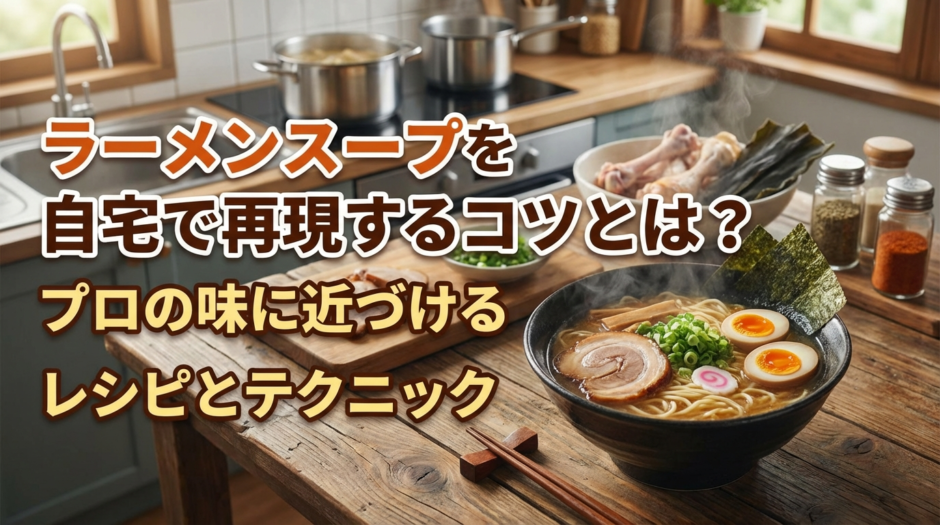 ラーメンスープを自宅で再現するコツとは？プロの味に近づけるレシピとテクニック