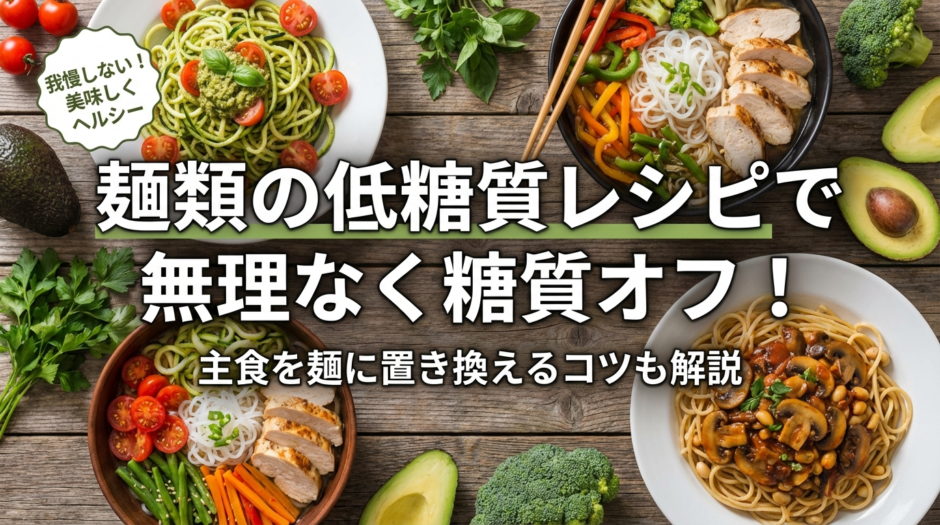 麺類の低糖質レシピで無理なく糖質オフ！主食を麺に置き換えるコツも解説