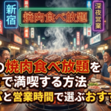 新宿の焼肉食べ放題を深夜まで満喫する方法|コスパと営業時間で選ぶおすすめ店