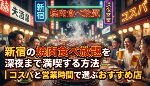 新宿の焼肉食べ放題を深夜まで満喫する方法｜コスパと営業時間で選ぶおすすめ店
