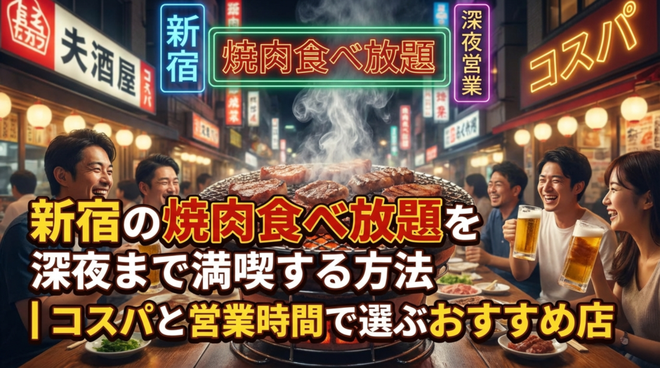 新宿の焼肉食べ放題を深夜まで満喫する方法｜コスパと営業時間で選ぶおすすめ店