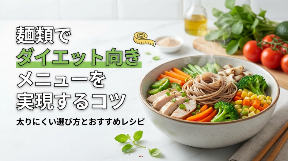 麺類でダイエット向きメニューを実現するコツ｜太りにくい選び方とおすすめレシピ