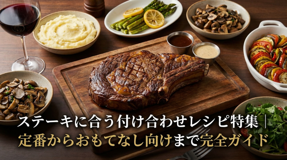 ステーキに合う付け合わせレシピ特集｜定番からおもてなし向けまで完全ガイド