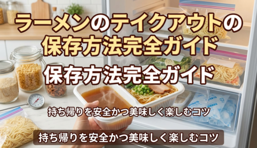ラーメンのテイクアウトの保存方法完全ガイド｜持ち帰りを安全かつ美味しく楽しむコツ