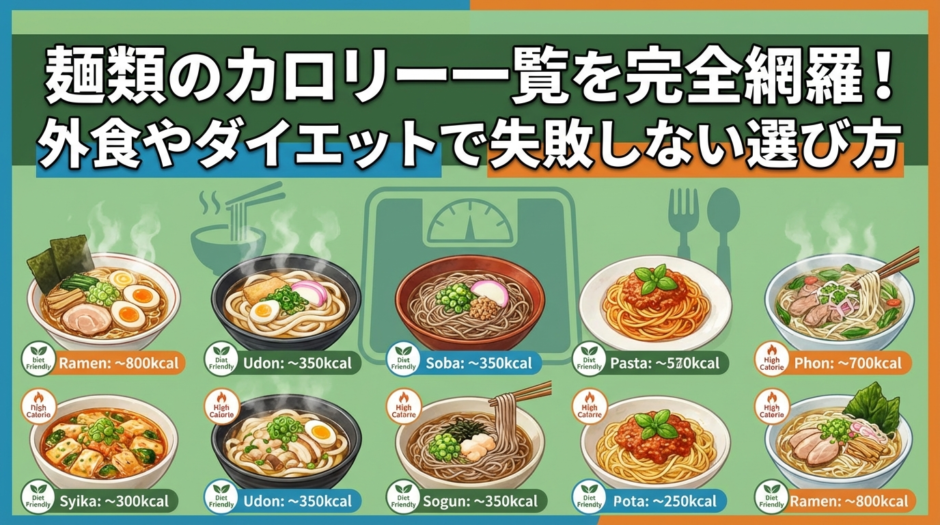 麺類のカロリー一覧を完全網羅！外食やダイエットで失敗しない選び方