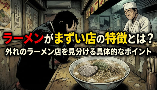 ラーメンがまずい店の特徴とは？外れのラーメン店を見分ける具体的なポイント