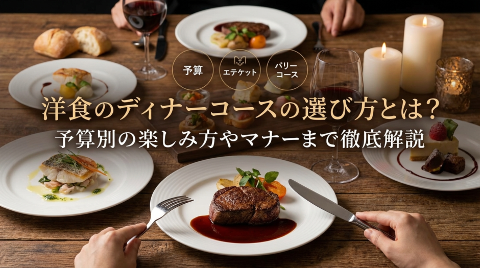 洋食のディナーコースの選び方とは？予算別の楽しみ方やマナーまで徹底解説