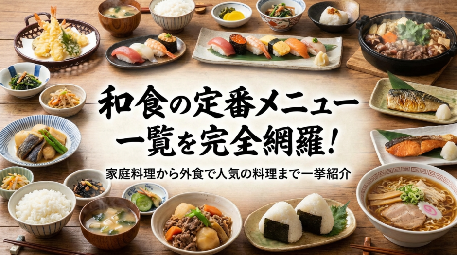 和食の定番メニュー一覧を完全網羅！家庭料理から外食で人気の料理まで一挙紹介