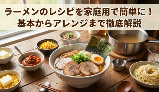 ラーメンのレシピを家庭用で簡単に！基本からアレンジまで徹底解説