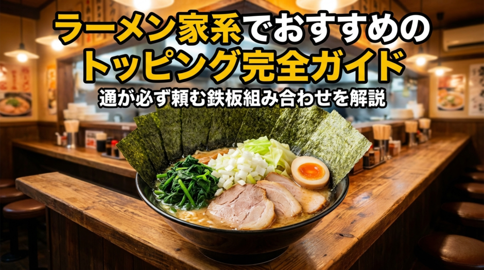 ラーメン家系でおすすめのトッピング完全ガイド｜通が必ず頼む鉄板組み合わせを解説
