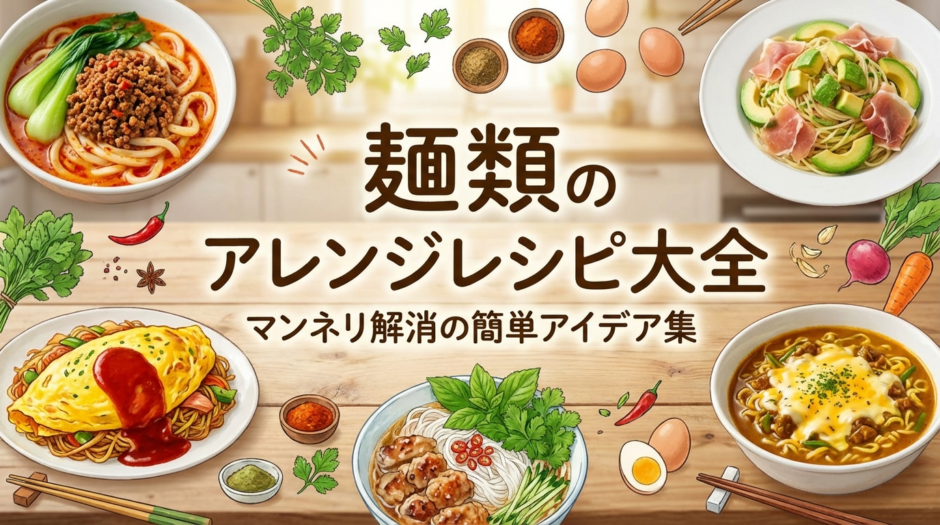 麺類のアレンジレシピ大全｜マンネリ解消の簡単アイデア集