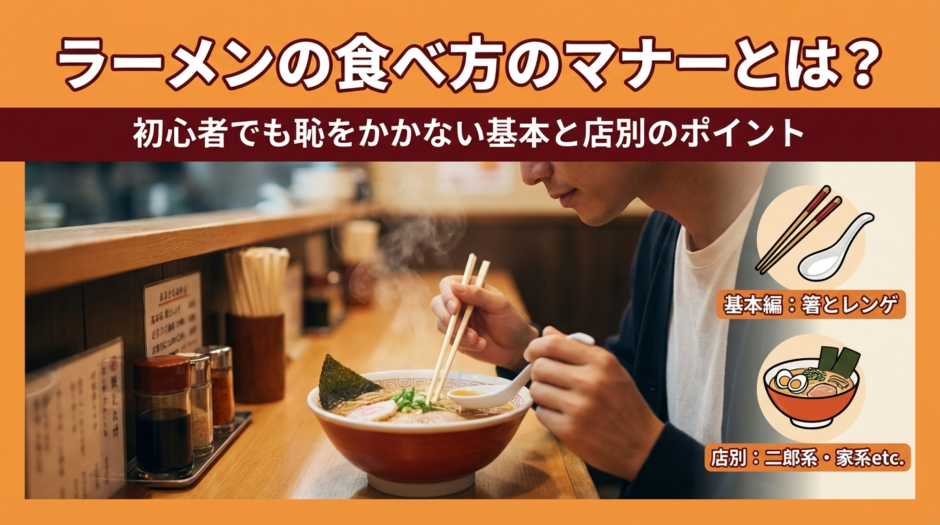 ラーメンの食べ方のマナーとは？初心者でも恥をかかない基本と店別のポイント